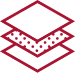 A red and black pattern is shown on the back of a square.